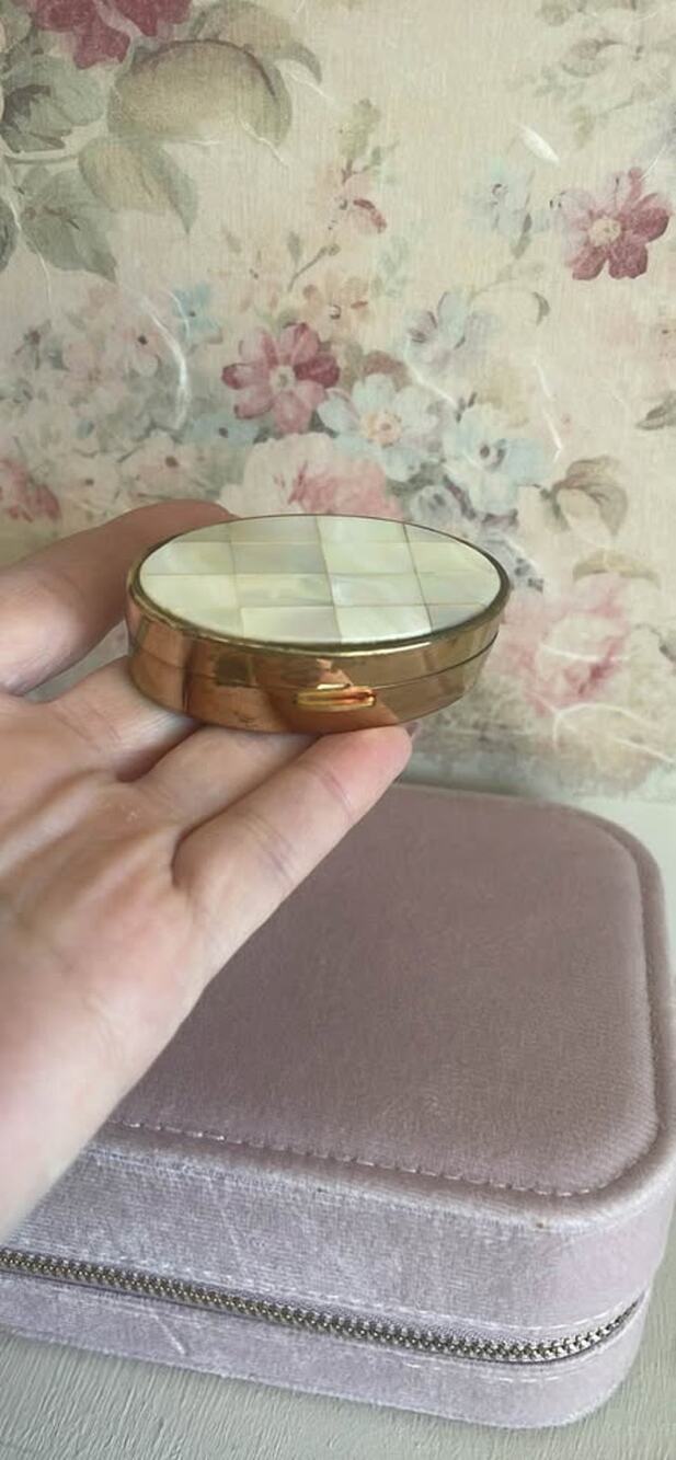 Vintage Max Factor Mother of Pearl Lipstick Compact